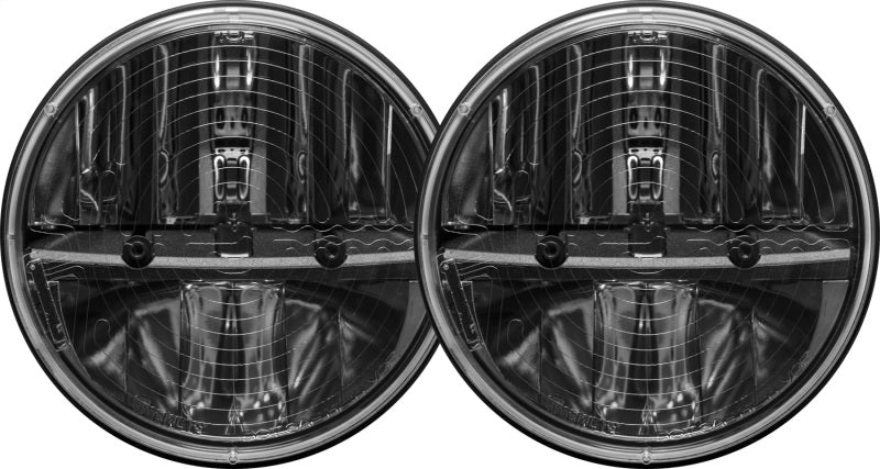 Rigid Industries 7in Round Headlights w/ Heated Lens & PWM Adaptors - Set of 2 - eliteracefab.com