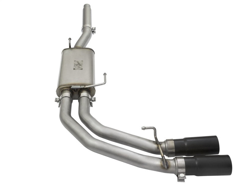 aFe Rebel Exhausts Cat-Back SS Ford F-150 04-08 V8 4.6/5.4L w/ Black Tips - eliteracefab.com