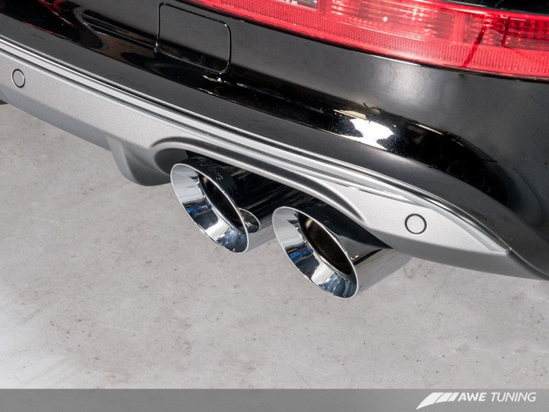 AWE Tuning Audi 8R SQ5 Touring Edition Exhaust - Quad Outlet Chrome Silver Tips - eliteracefab.com