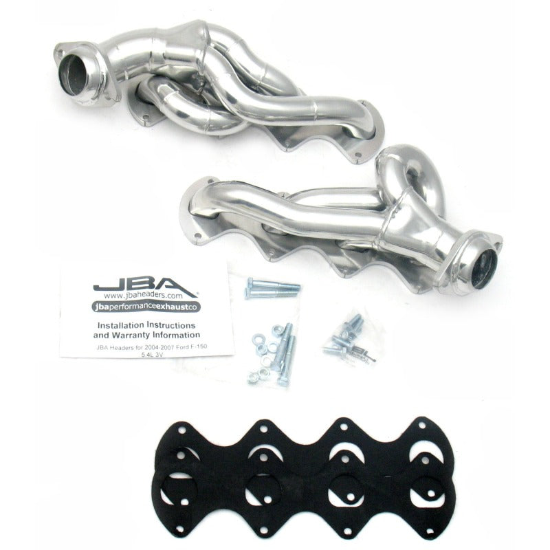 JBA 05-10 Ford F-Series 5.4L 3V 1-5/8in Primary Silver Ctd Cat4Ward Header JBA