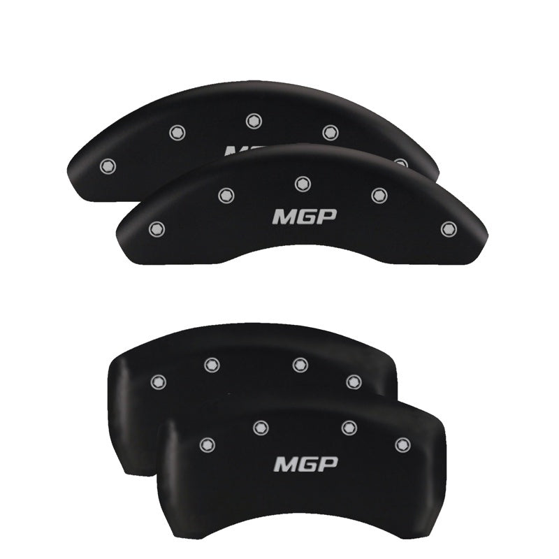 MGP 4 Caliper Covers Engraved Front Gen 5/Camaro Engraved Rear Gen 5/Z28 Red finish silver ch MGP