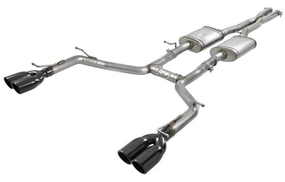 aFe MACH Force-Xp 2-1/2in 304 SS Cat-Back Exhaust 15-21 Dodge Challenger V6-3.6L - Quad Black Tip aFe