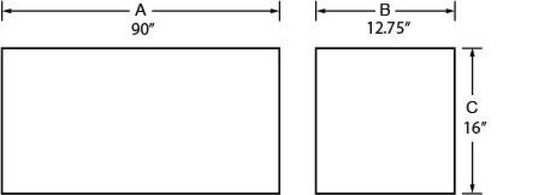 Tradesman Aluminum Top Mount L-Wing Box (90in.) - Brite Tradesman