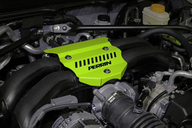 Perrin 2022+ Subaru BRZ / Toyota GR86 Engine Cover - Neon Yellow Wrinkle - eliteracefab.com