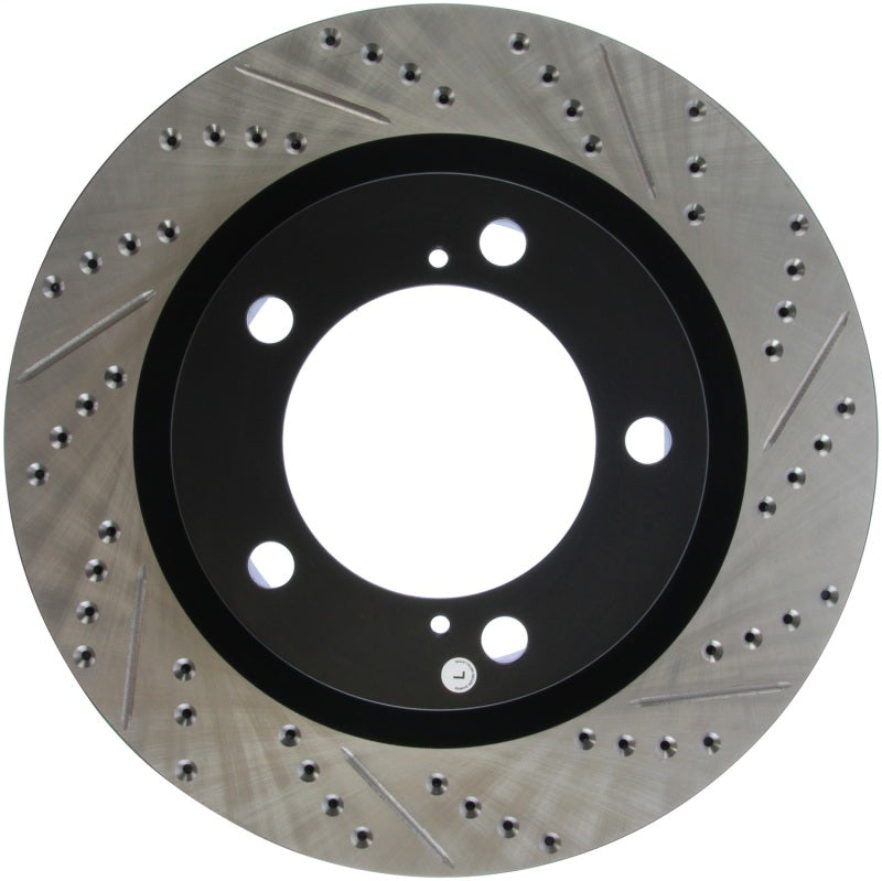 StopTech 07-09 Toyota Tundra / 08-09 Toyota Sequoia Front Left Slotted & Drilled Rotor - eliteracefab.com