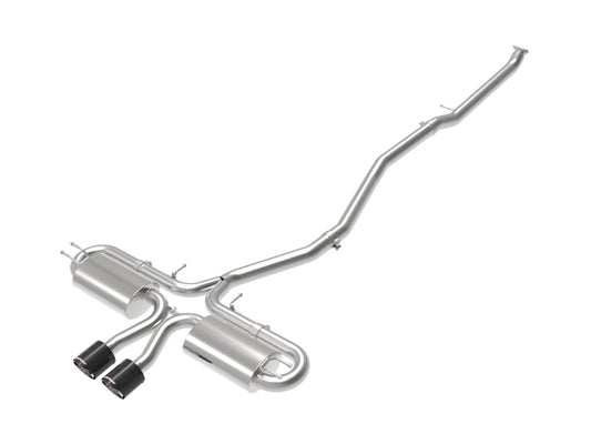 aFe POWER Takeda 3in 304 SS Cat-Back Exh w/Center Carbon Fiber Tips 17-19 Honda Civic Si L4-1.5L (t) aFe