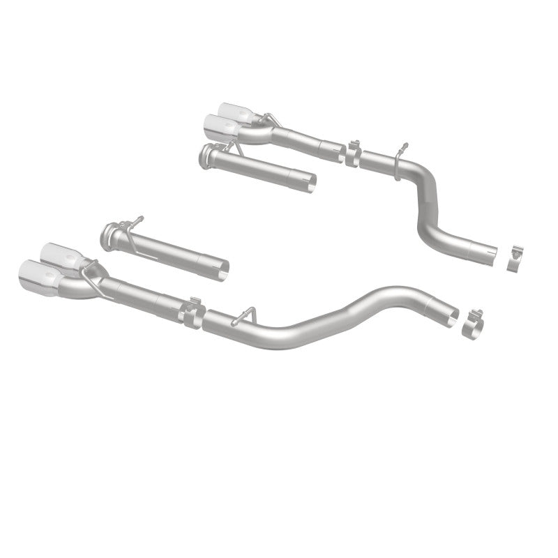 MagnaFlow Axle-Back, SS, 2.5in, Quad Split Rear 3.5in Tip 2015 Dodge Challenger R/T 5.7L Magnaflow