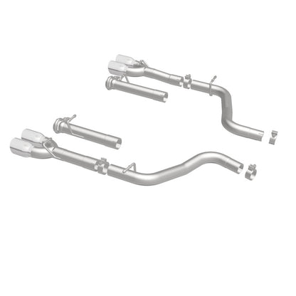 MagnaFlow Axle-Back, SS, 2.5in, Quad Split Rear 3.5in Tip 2015 Dodge Challenger R/T 5.7L Magnaflow
