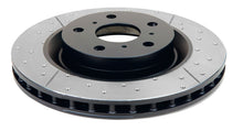 Load image into Gallery viewer, DBA 05-10 Mustang GT / 11-13 V6 Front Drilled &amp; Slotted Street Series Rotor, Black Hub DBA