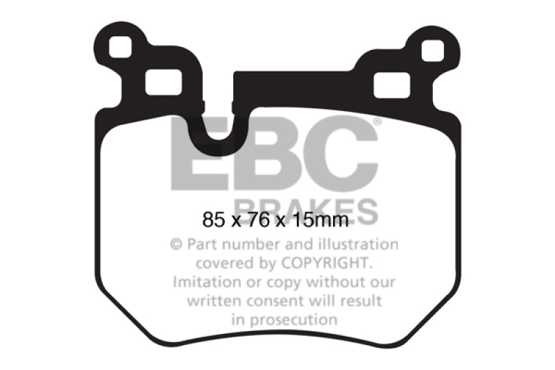 EBC 08-10 BMW 135 3.0 Twin Turbo Yellowstuff Rear Brake Pads - eliteracefab.com