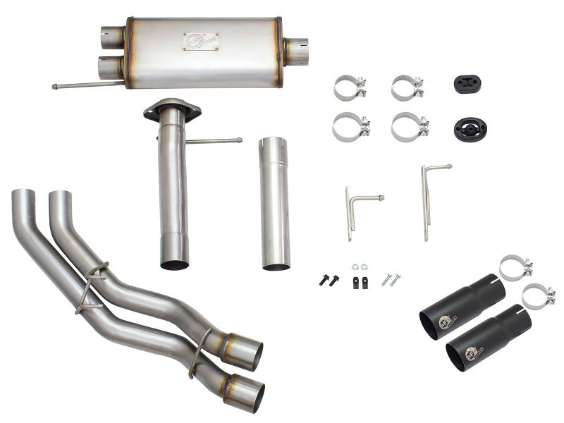 aFe Rebel Exhausts 3in SS Cat-Back 09-14 Ford F-150 4.6/5.0/5.4L w/ Black Tips aFe