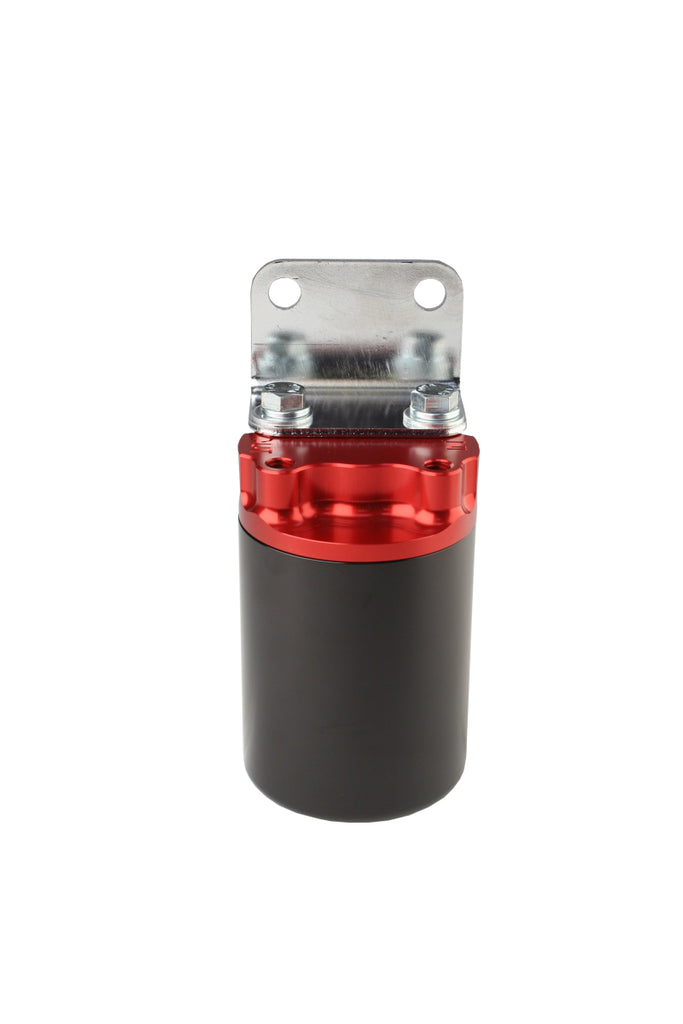 Aeromotive Canister Fuel Filter - 3/8 NPT/100-Micron (Red Housing w/Black Sleeve)