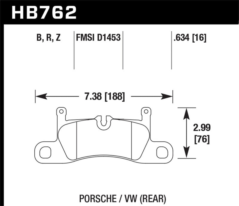 Hawk Performace HPS Rear Brake Pads - HB762F.634 Hawk Performance