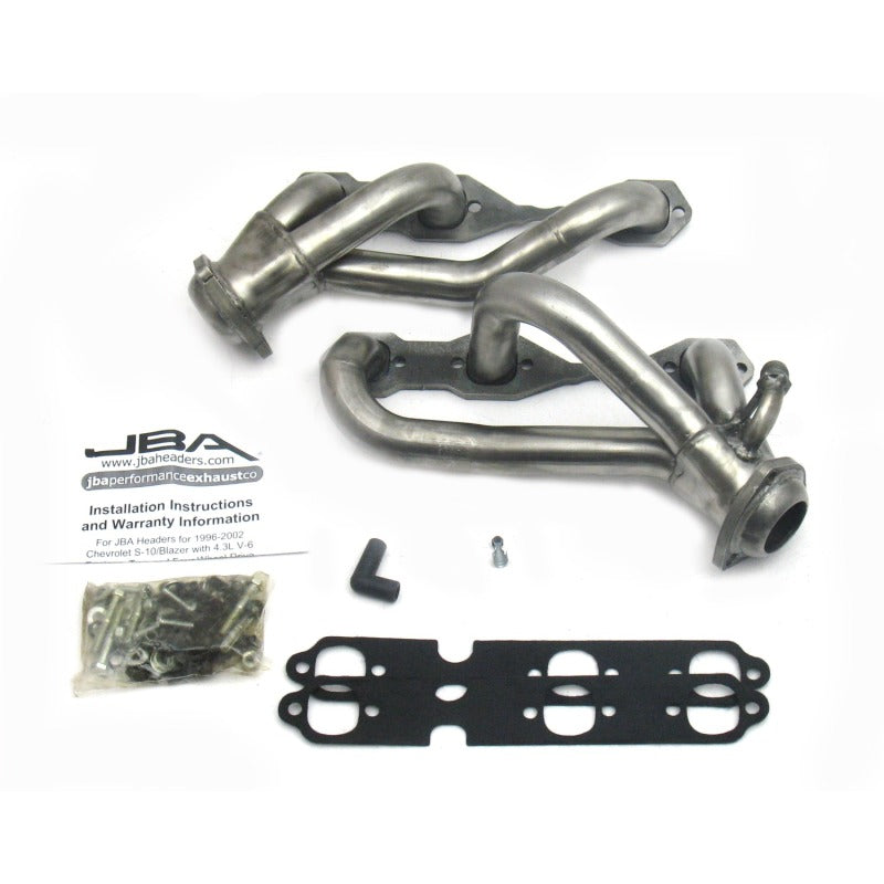 JBA 96-01 GM S Truck 4.3L V6 w/o A.I.R. Injection 1-1/2in Primary Raw 409SS Cat4Ward Header JBA