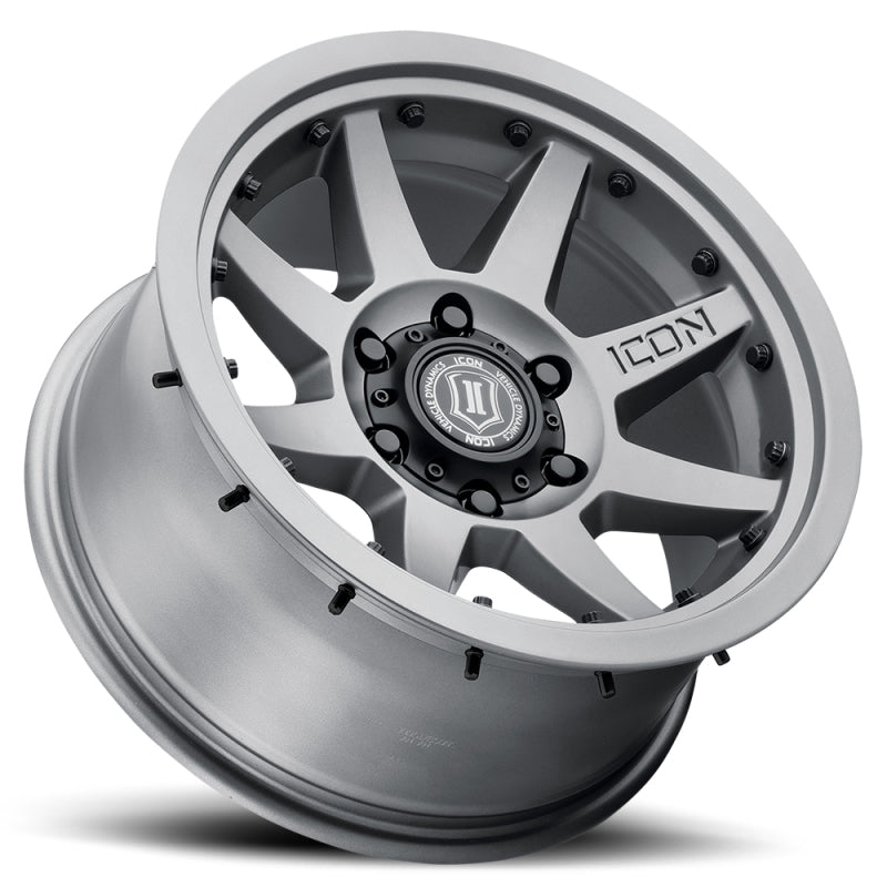 ICON Rebound Pro 17x8.5 5x5 -6mm Offset 4.5in BS 71.5mm Bore Titanium Wheel - eliteracefab.com