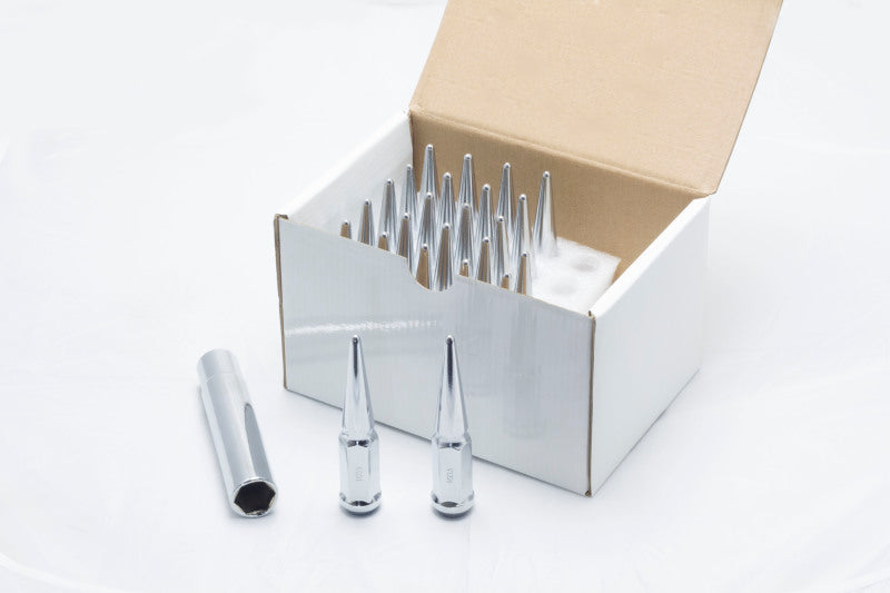 WHEEL MATE SPIKED LUG NUTS SET OF 24 – CHROME 14×1.50 - eliteracefab.com