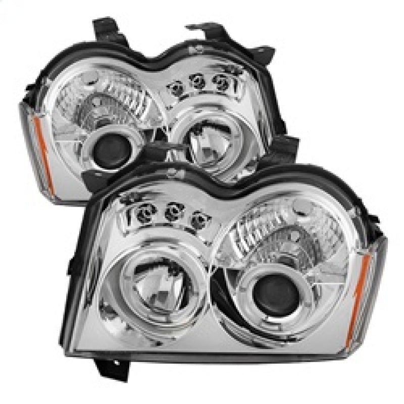 Spyder Jeep Grand Cherokee 05-07 Projector Headlights LED Halo LED Chrm Low 9006 PRO-YD-JGC05-HL-C - eliteracefab.com