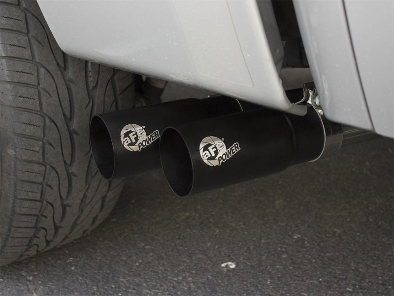 aFe Rebel Series CB 3in Middle Side Exit SS Exht w/ Black Tips 09-16 Chevy Silverado/GMC Sierra 1500 aFe