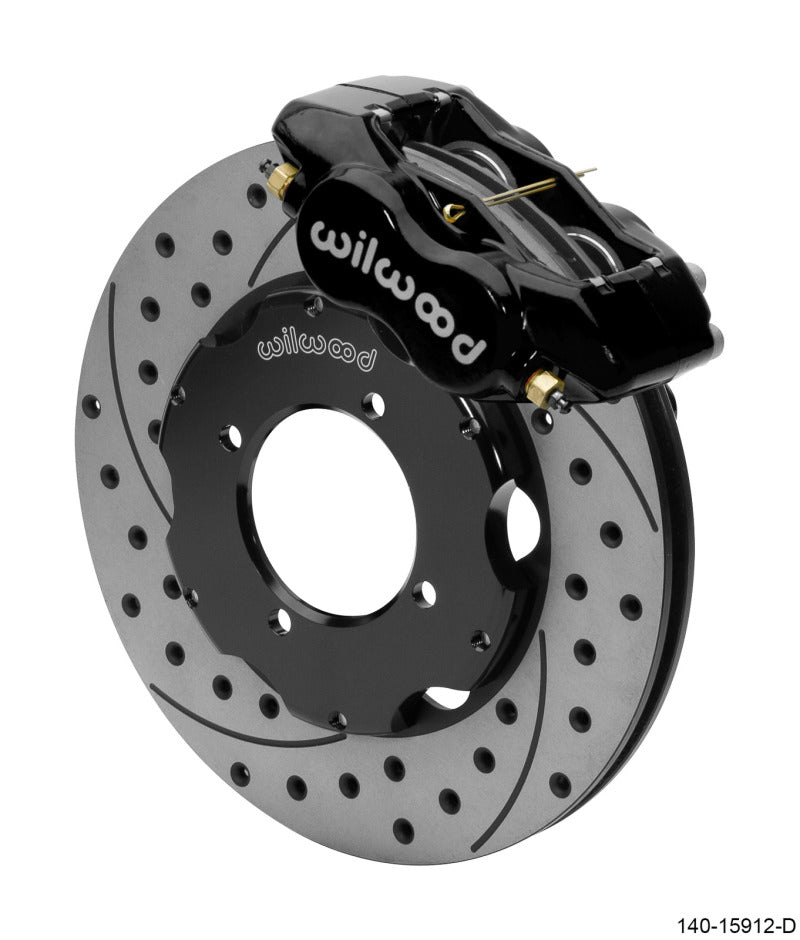Wilwood Dynalite Front Big Brake Kit 11.00in SRP Drilled & Slotted Rotors - Black Wilwood