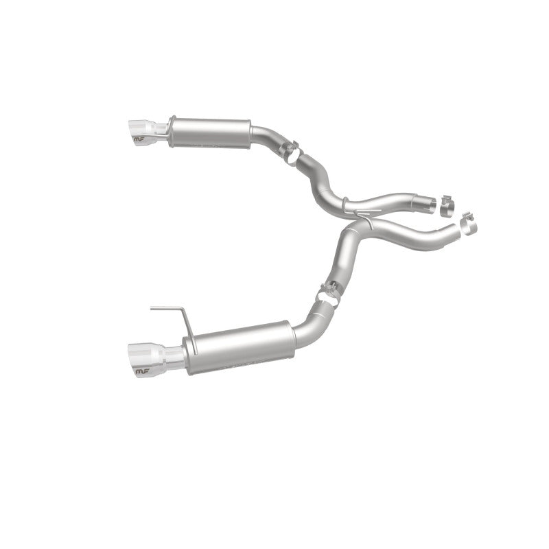 MagnaFlow Axle Back, SS, 3in, Competition, Dual Split Polished 4.5in Tip 2015 Ford Mustang GT V8 5.0 Magnaflow