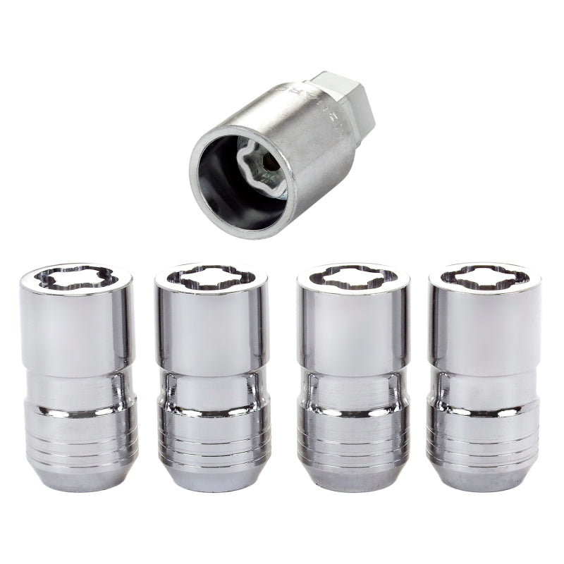 McGard Wheel Lock Nut Set - 4pk. (Cone Seat) M14X1.5 / 21mm & 22mm Dual Hex / 1.639in. L - Chrome - eliteracefab.com