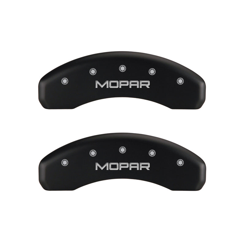 MGP 4 Caliper Covers Engraved Front & Rear MOPAR Red finish silver ch MGP