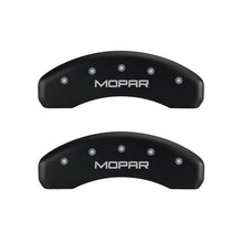 Load image into Gallery viewer, MGP 4 Caliper Covers Engraved Front &amp; Rear MOPAR Red finish silver ch MGP