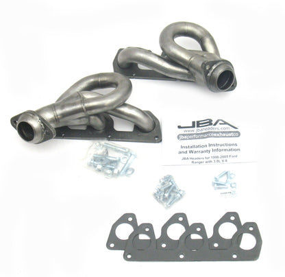 JBA 1647S-1 | 02-08 FORD RANGER 3.0L V6 W/O EGR 1-1/2IN PRIMARY RAW 409SS CAT4WARD HEADER; 2002-2008 - eliteracefab.com