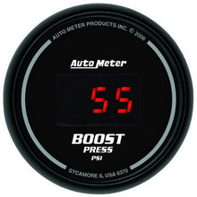 Load image into Gallery viewer, AutoMeter GAUGE; BOOST; 2 1/16in.; 60PSI; DIGITAL; BLACK DIAL W/RED LED - eliteracefab.com