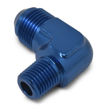 Load image into Gallery viewer, Russell Performance -3 AN to 1/8in NPT 90 Degree Flare to Pipe Adapter (Blue)