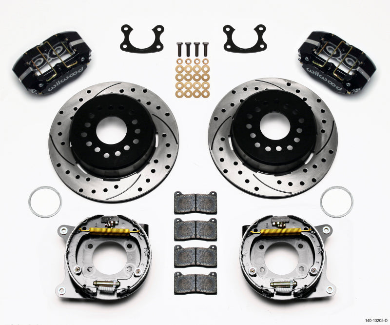 Wilwood Dynapro Dust-Boot P/S Park Brake Kit Drilled Small Ford 2.66in Offset Wilwood