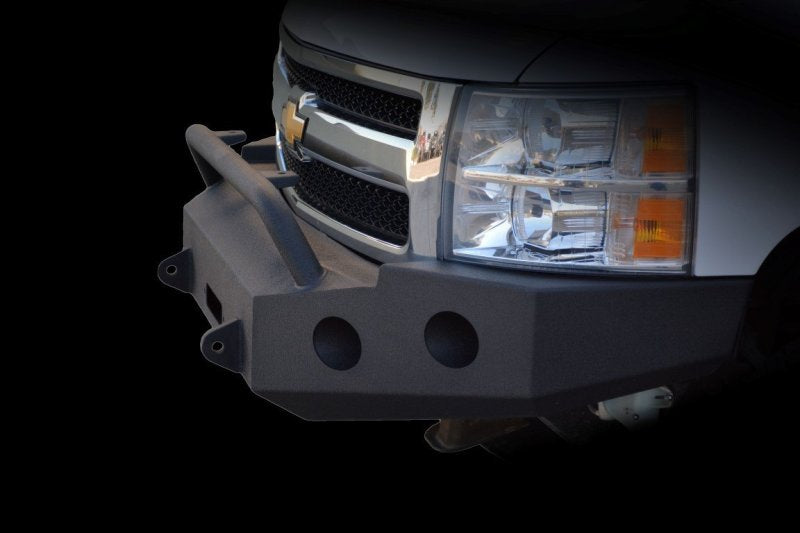 DV8 Offroad 07-13 Chevrolet Silverado 1500 Front Bumper - Black Powdercoat - eliteracefab.com