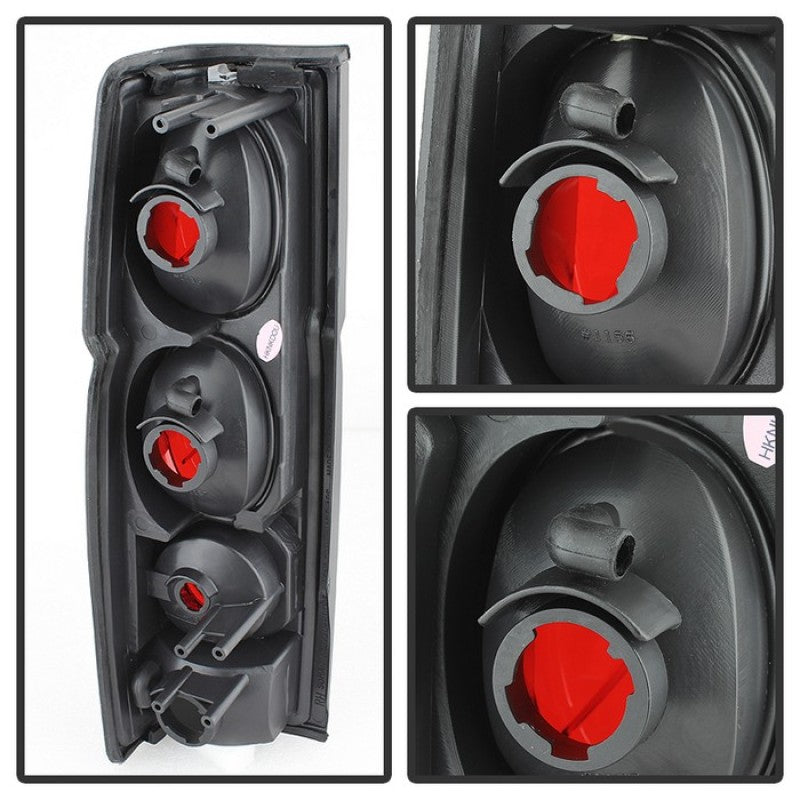 Spyder Nissan Hardbody 86-97 Euro Style Tail Lights Black Smoke ALT-YD-NH86-BSM - eliteracefab.com