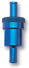 Load image into Gallery viewer, Russell Performance Blue Street Fuel Filter (3in Length 1-1/8in diameter 5/16in inlet/outlet)