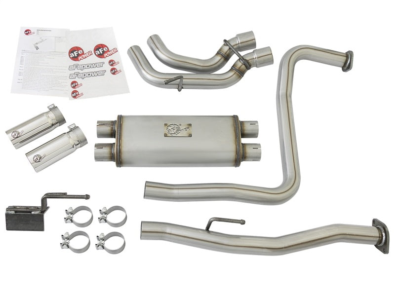 aFe Rebel Series 3in SS Cat-Back Exhaust System w/ Polished Tip 04-15 Nissan Titan V8 5.6L - eliteracefab.com