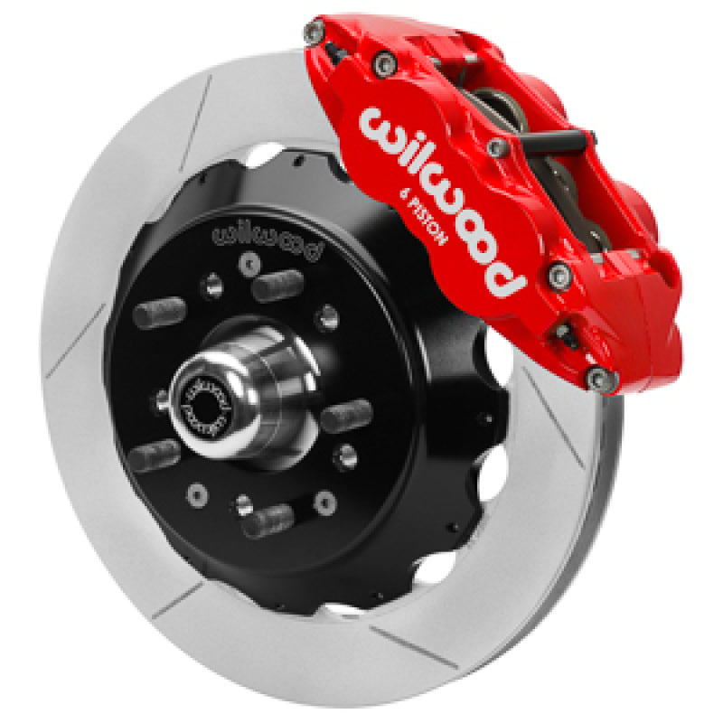 Wilwood Forged 6 Piston Red Superlite Caliper, GT 48 Vane Spec37 Slotted Rotor - 12.88x1.25 Wilwood