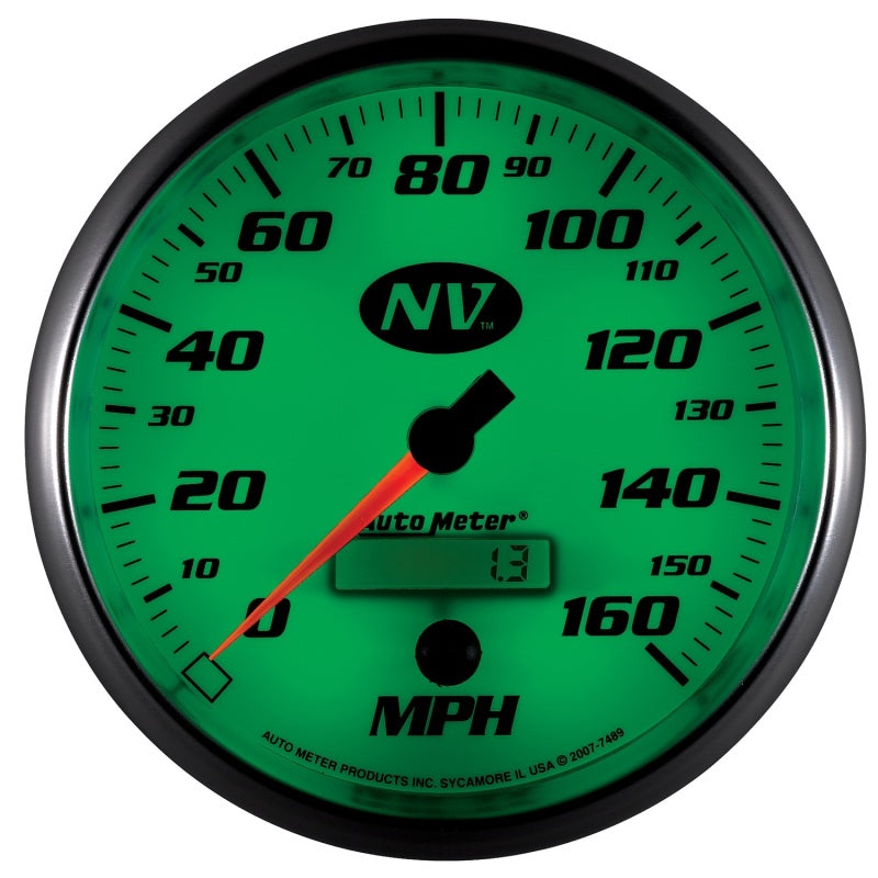 AutoMeter Gauge Speedometer 5in. 160MPH Elec. Programmable NV 7489