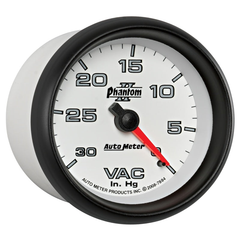 AutoMeter Gauge Vacuum 2-5/8in. 30Inhg Mechanical Phantom II 7884