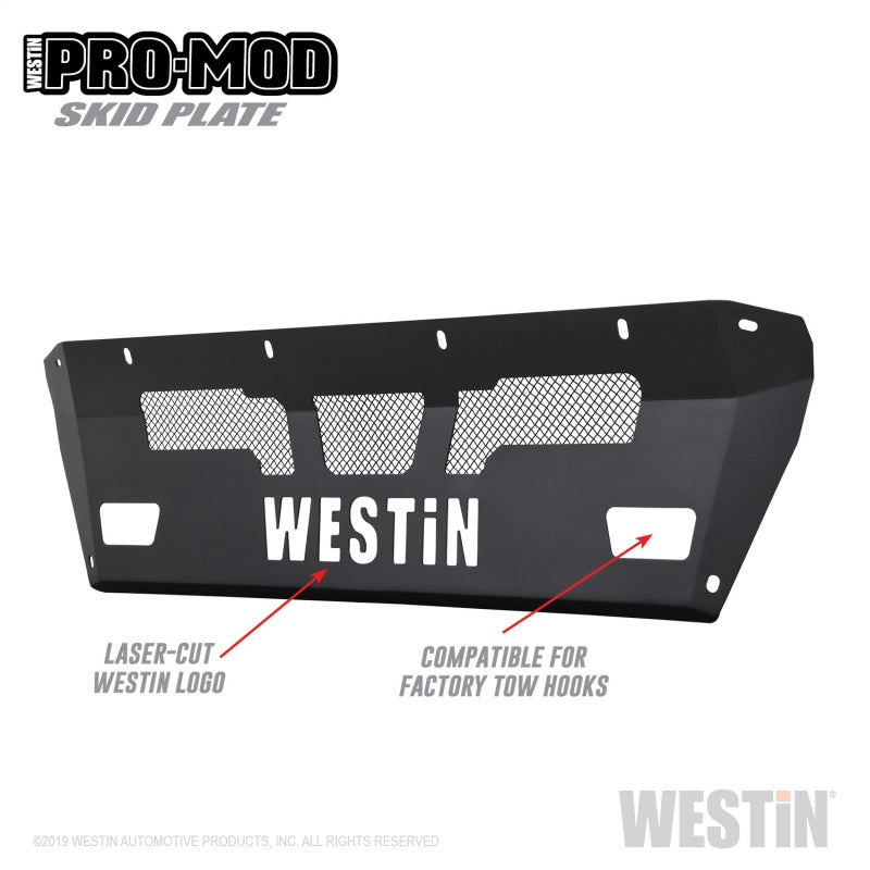Westin 15-19 Chevrolet Silverado 2500/3500 Pro-Mod Skid Plate - Textured Black - eliteracefab.com
