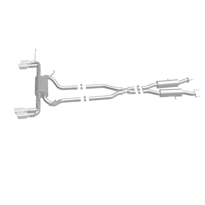 MagnaFlow Cat Back, SS, 2.5in, Quad Split Polish 4in tip 14-15 Jeep Grand Cherokee 3.6L/5.7L V6/V8 Magnaflow