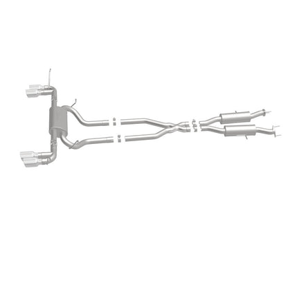 MagnaFlow Cat Back, SS, 2.5in, Quad Split Polish 4in tip 14-15 Jeep Grand Cherokee 3.6L/5.7L V6/V8 Magnaflow