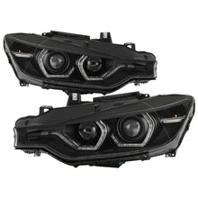 Load image into Gallery viewer, Spyder 12-14 BMW F30 3 Series 4DR Projector Headlights - Black PRO-YD-BMWF3012-AFSHID-BK - eliteracefab.com