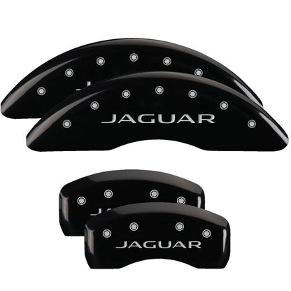 MGP 4 Caliper Covers Engraved Front & Rear Vtech Black finish silver ch MGP