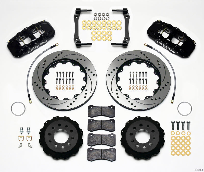 Wilwood AERO4 Rear Kit 14.25in Drilled 2014-Up Corvette C7 w/Lines Wilwood