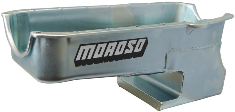 Moroso Pre-80 Chevrolet Small Block (w/Driver Side Dipstick) Wet Sump 6qt 9in Steel Oil Pan