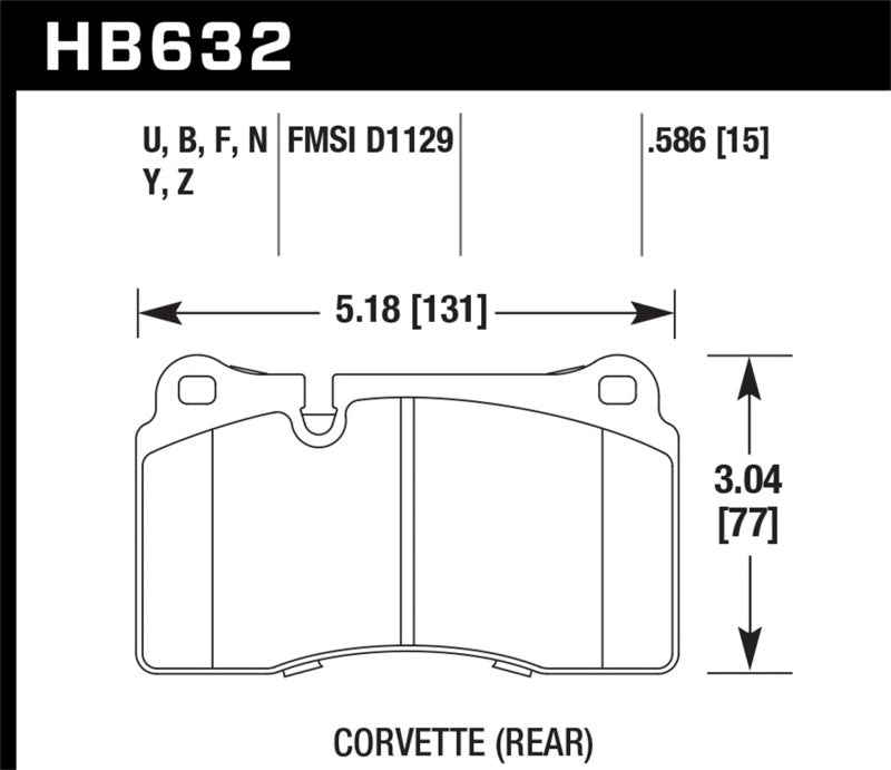 Hawk Performance LTS Front Brake Pads - HB632Y.586 Hawk Performance