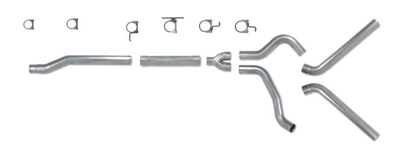 Diamond Eye KIT 4in CB MFLR RPLCMENT PIPE DUAL AL: 03-07 FORD 6.0L F250/F350 Diamond Eye Performance