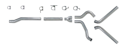 Diamond Eye KIT 4in CB MFLR RPLCMENT PIPE DUAL AL: 03-07 FORD 6.0L F250/F350 Diamond Eye Performance