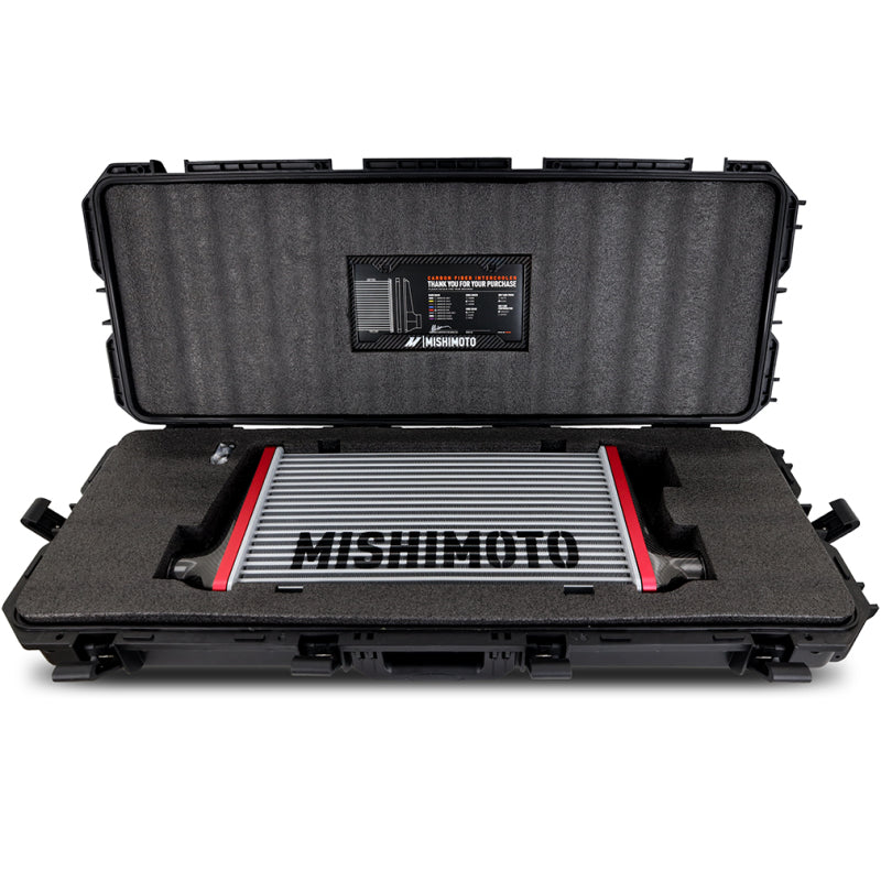 Mishimoto Universal Carbon Fiber Intercooler - Matte Tanks - 525mm Silver Core - C-Flow - G V-Band