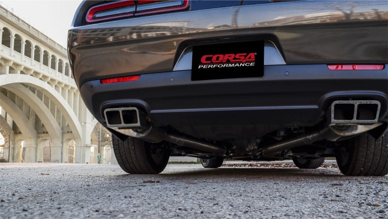 Corsa 15-16 Dodge Challenger SRT / Scat Pack / R/T 6.4L Polished Xtreme Cat-Back Exhaust - eliteracefab.com